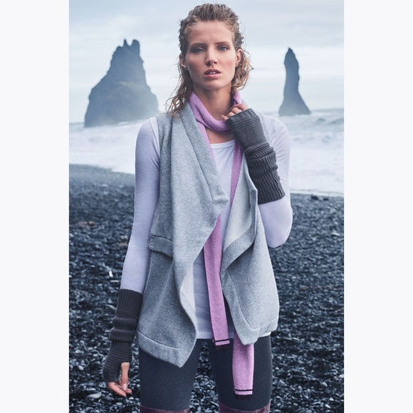 FABLETICS Heather Gray Open Front Mina Vest sz M - Picture 1 of 8